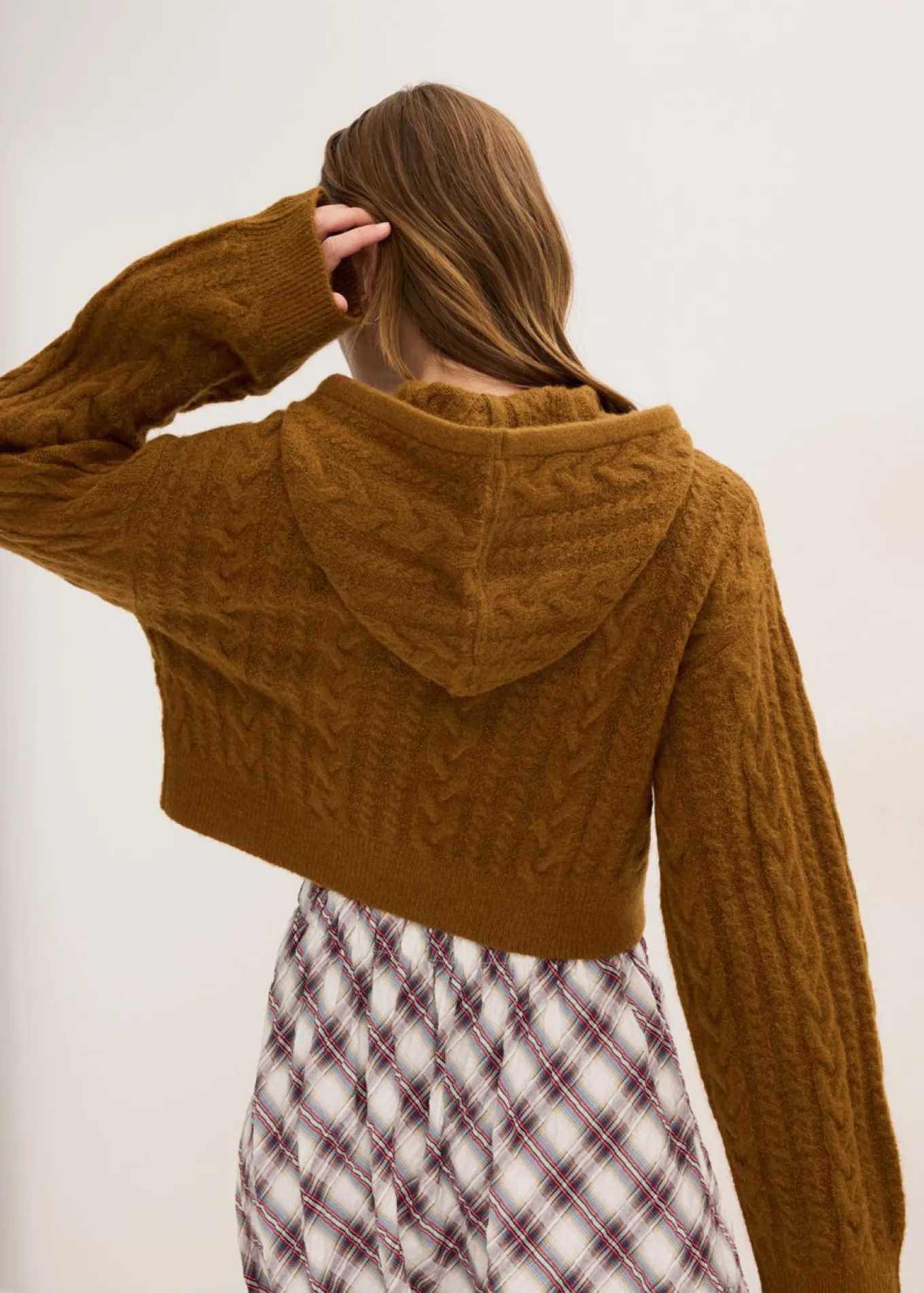 Jersey de punto grueso con capucha