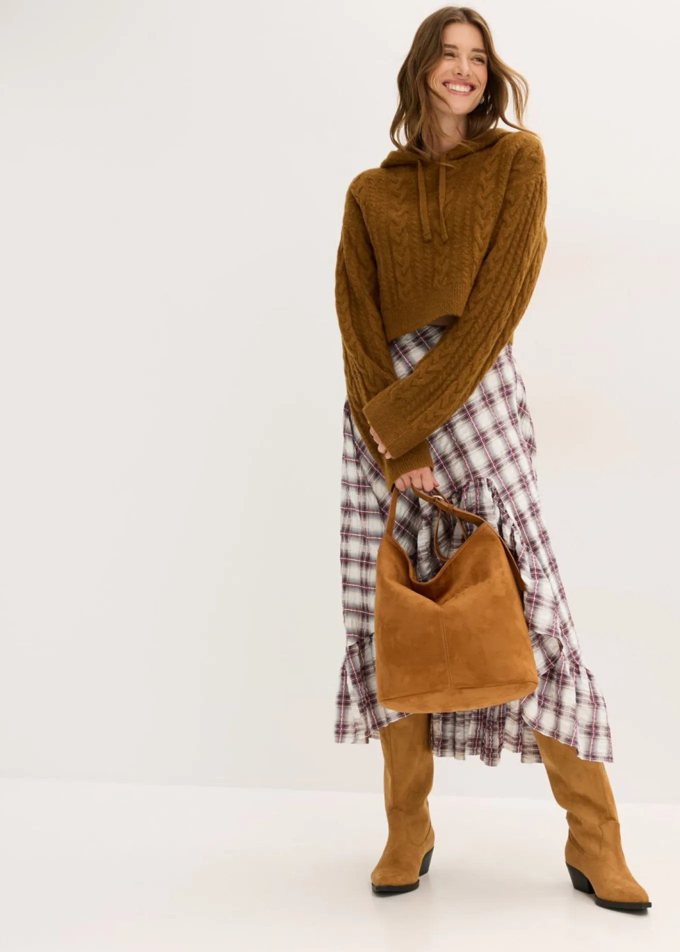 Jersey de punto grueso con capucha
