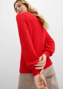 Jersey de punto grueso con botonera