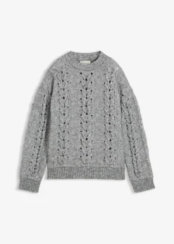 Jersey de punto grueso con patrón trenzado