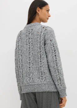 Jersey de punto grueso con patrón trenzado