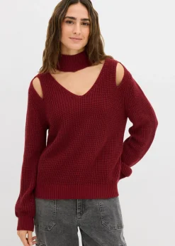 Jersey de punto grueso con aberturas