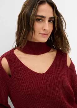 Jersey de punto grueso con aberturas