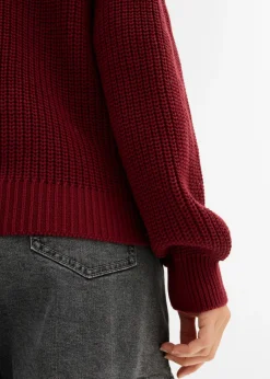 Jersey de punto grueso con aberturas