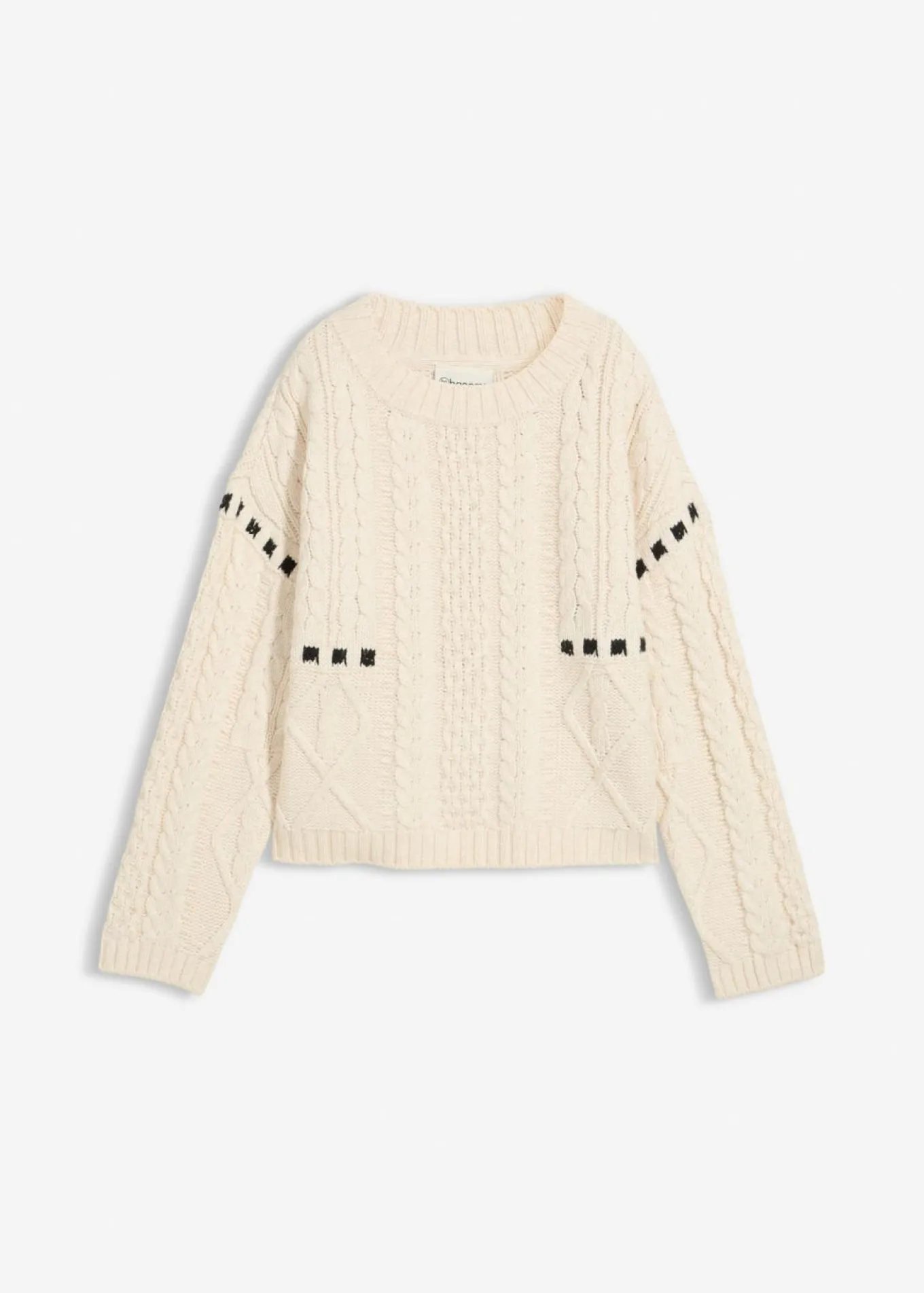 Jersey de punto grueso con patrón trenzado