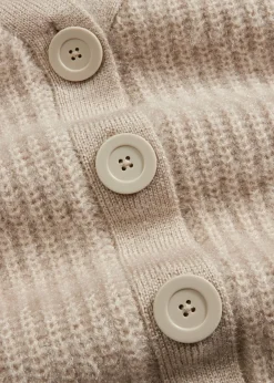 Jersey de punto grueso de canalé con efecto brillante