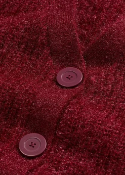 Jersey de punto grueso de canalé con efecto brillante