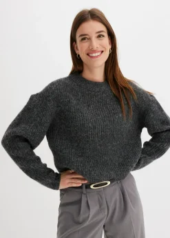 Jersey de punto grueso de mezcla de lana suave