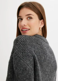 Jersey de punto grueso de mezcla de lana suave