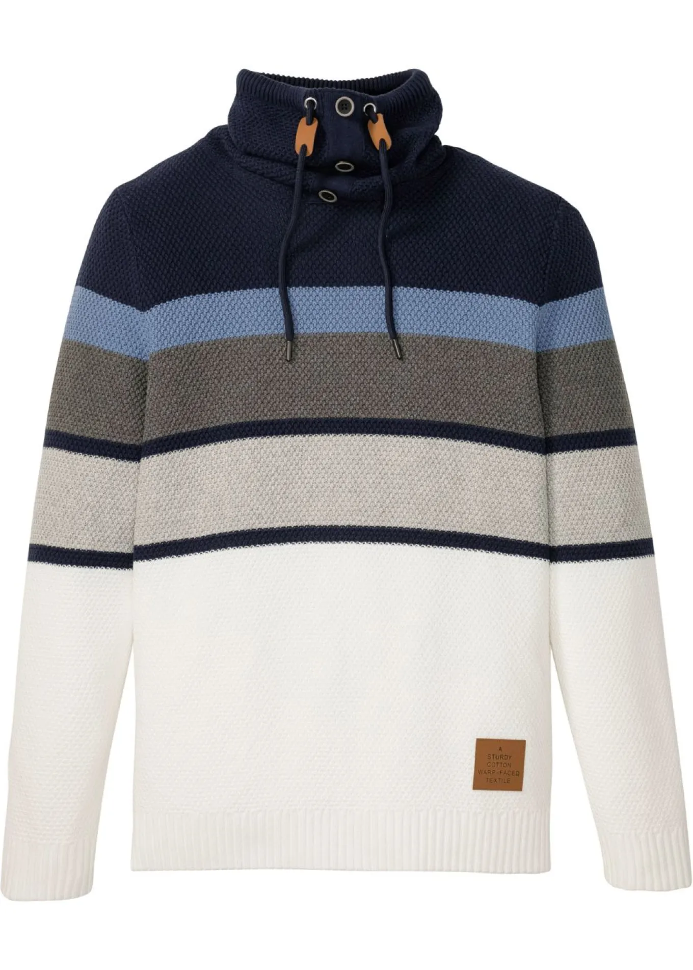 Jersey de punto grueso de algodón puro con cuello