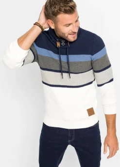 Jersey de punto grueso de algodón puro con cuello
