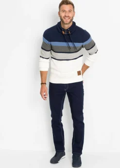 Jersey de punto grueso de algodón puro con cuello