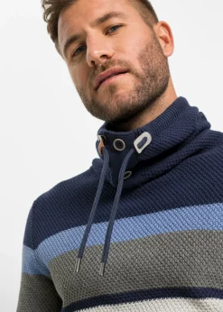 Jersey de punto grueso de algodón puro con cuello