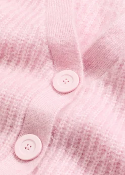 Jersey de punto grueso de canalé con efecto brillante