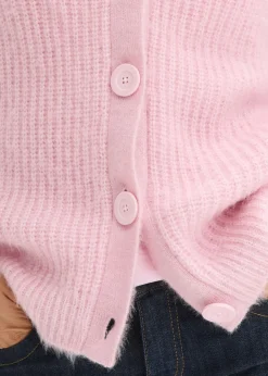 Jersey de punto grueso de canalé con efecto brillante