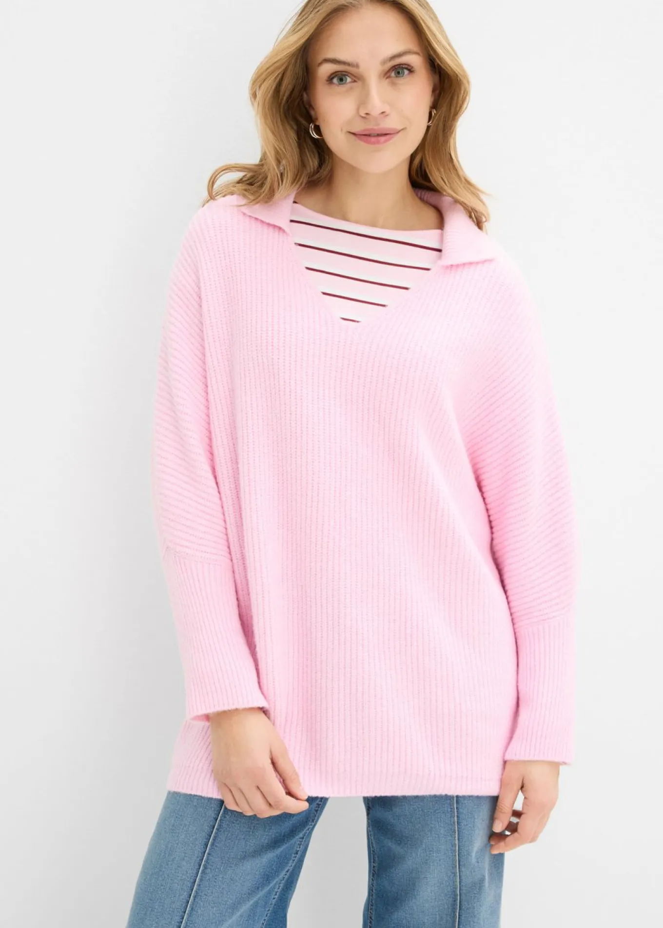 Jersey holgado con cuello tipo polo
