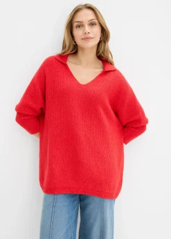 Jersey holgado con cuello tipo polo