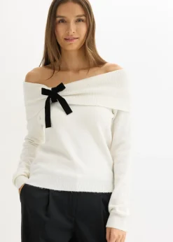 Jersey holgado con escote bañera