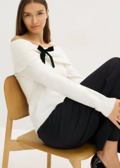 Jersey holgado con escote bañera
