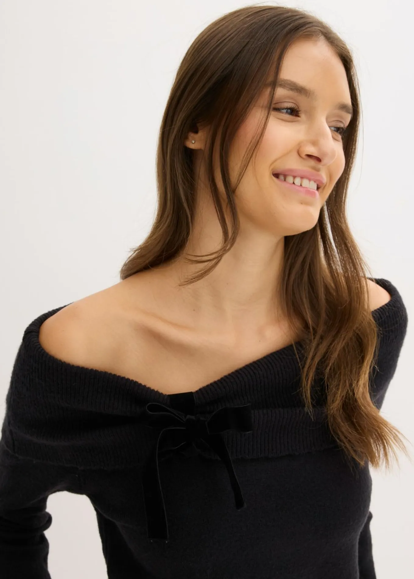 Jersey holgado con escote bañera