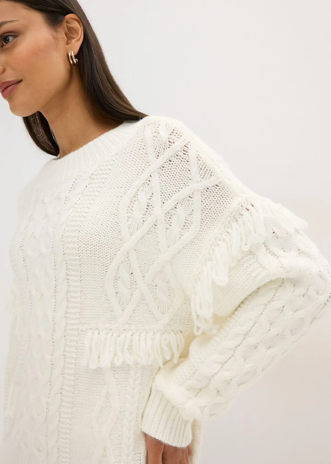 Jersey holgado con flecos