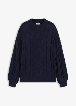Jersey holgado con patrón trenzado