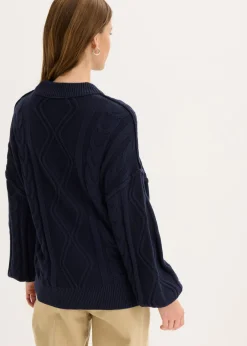 Jersey holgado con patrón trenzado