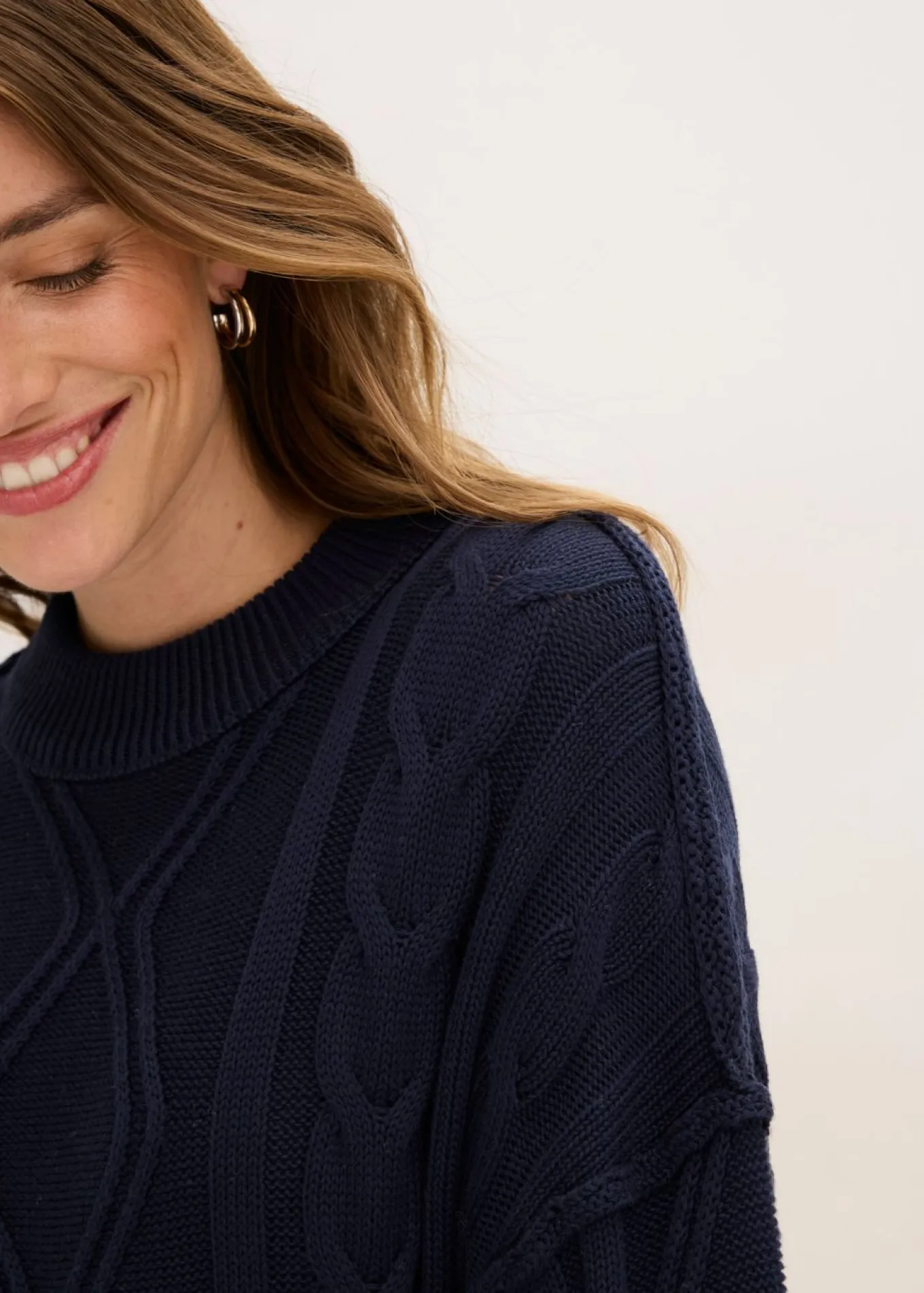 Jersey holgado con patrón trenzado