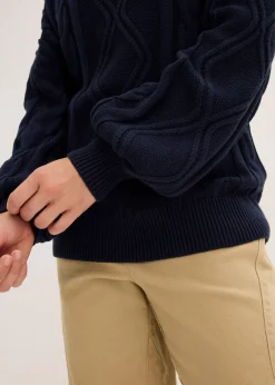 Jersey holgado con patrón trenzado