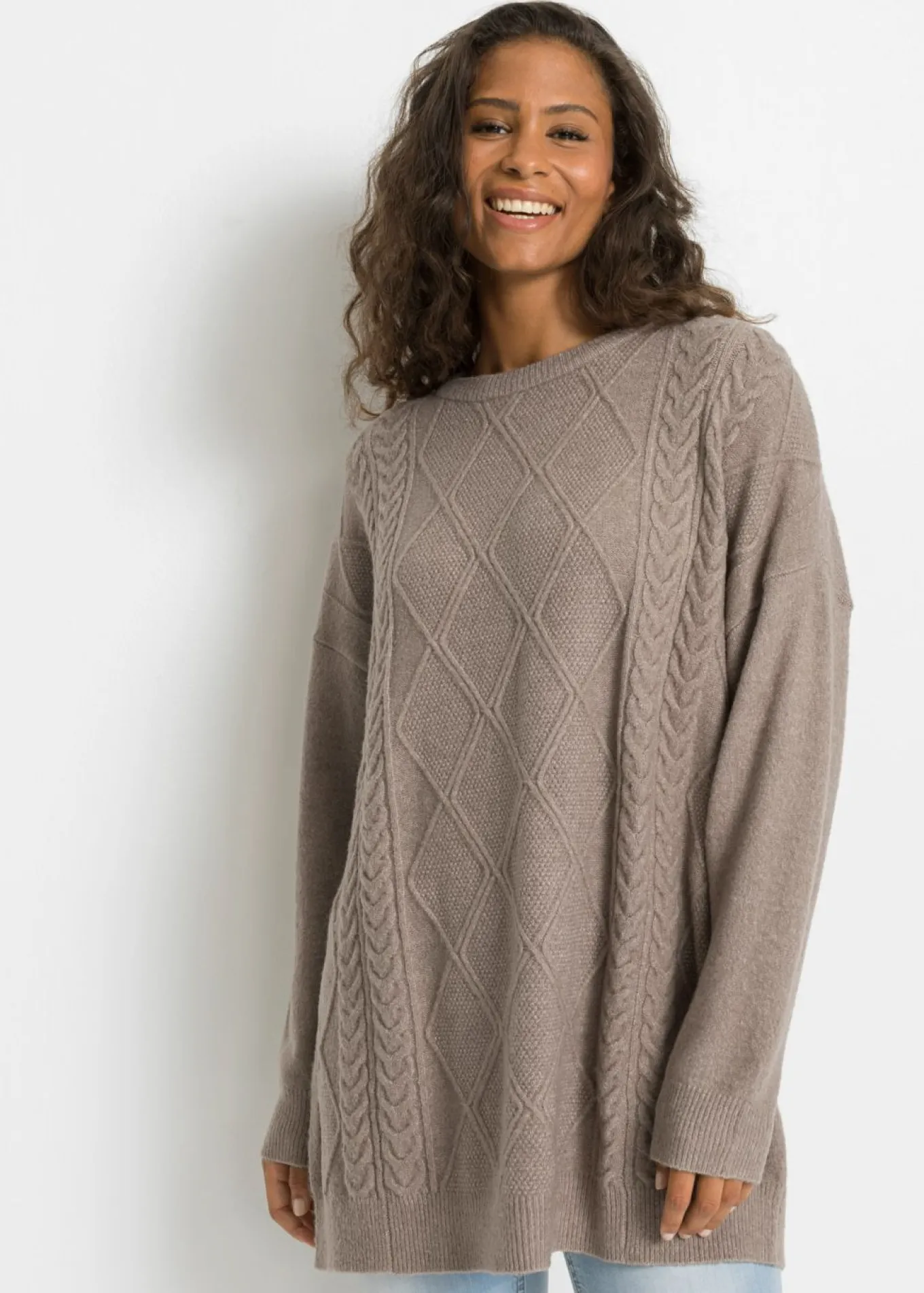 Jersey holgado con patrón trenzado