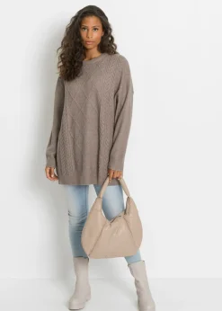 Jersey holgado con patrón trenzado