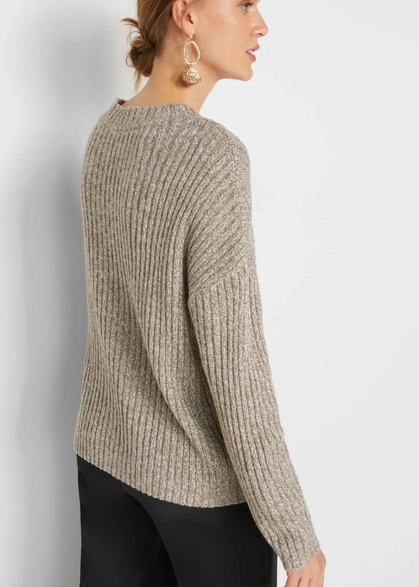 Jersey holgado con patrón trenzado