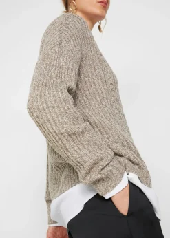 Jersey holgado con patrón trenzado