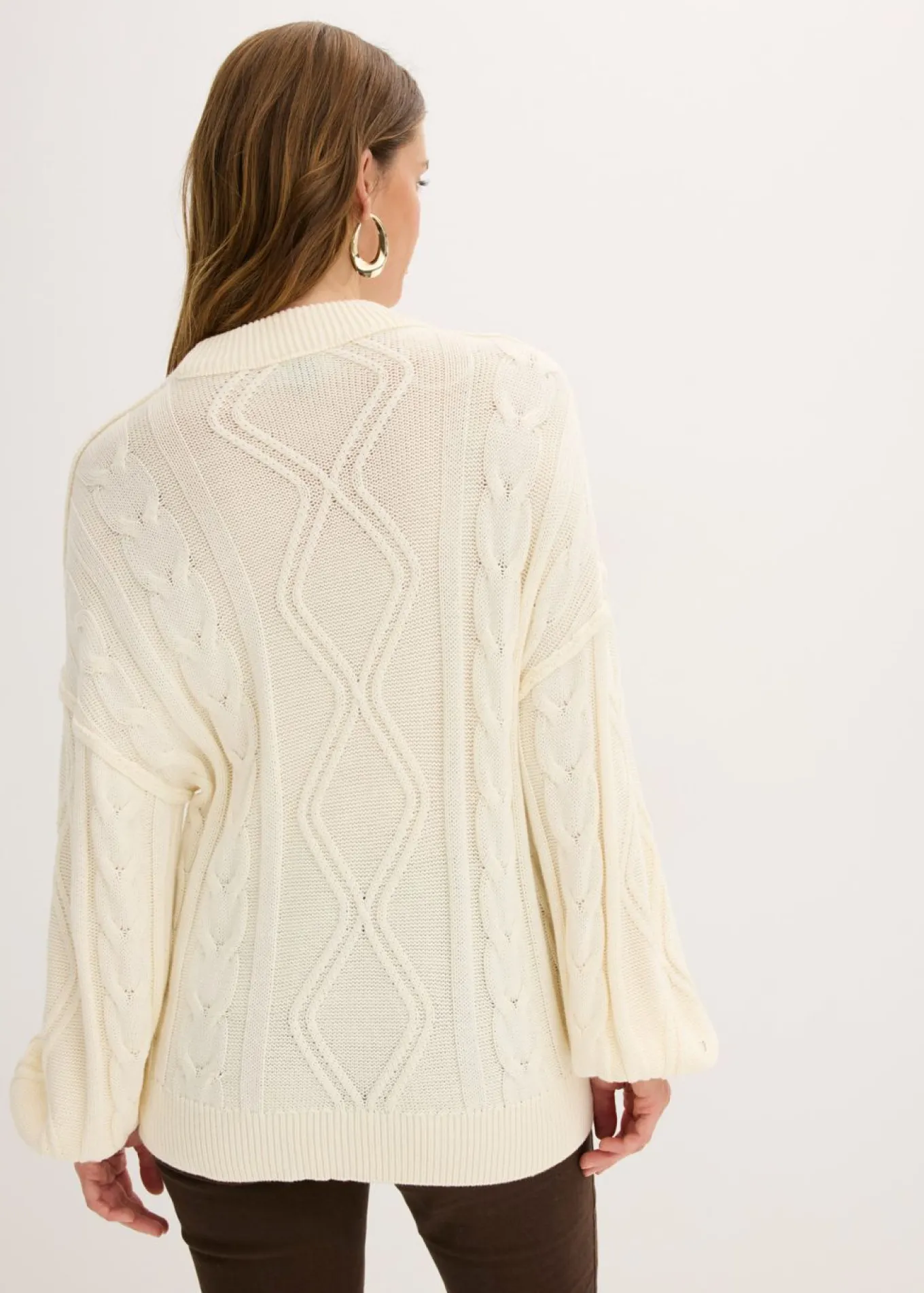 Jersey holgado con patrón trenzado