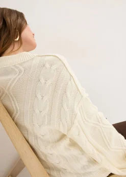 Jersey holgado con patrón trenzado