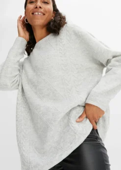 Jersey holgado con patrón trenzado