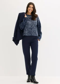 Jersey holgado de jacquard con lentejuelas