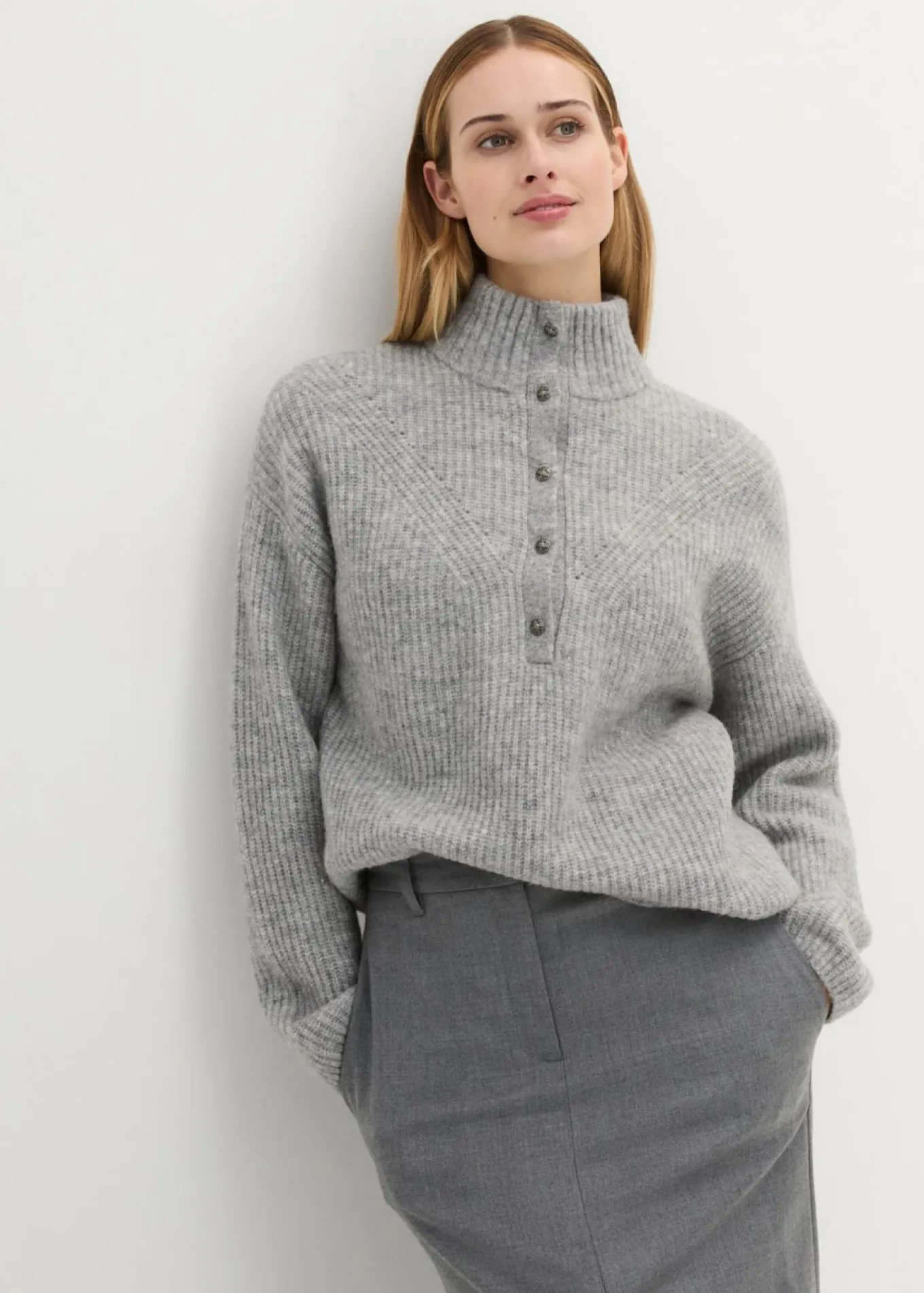 Jersey holgado de lana con alpaca