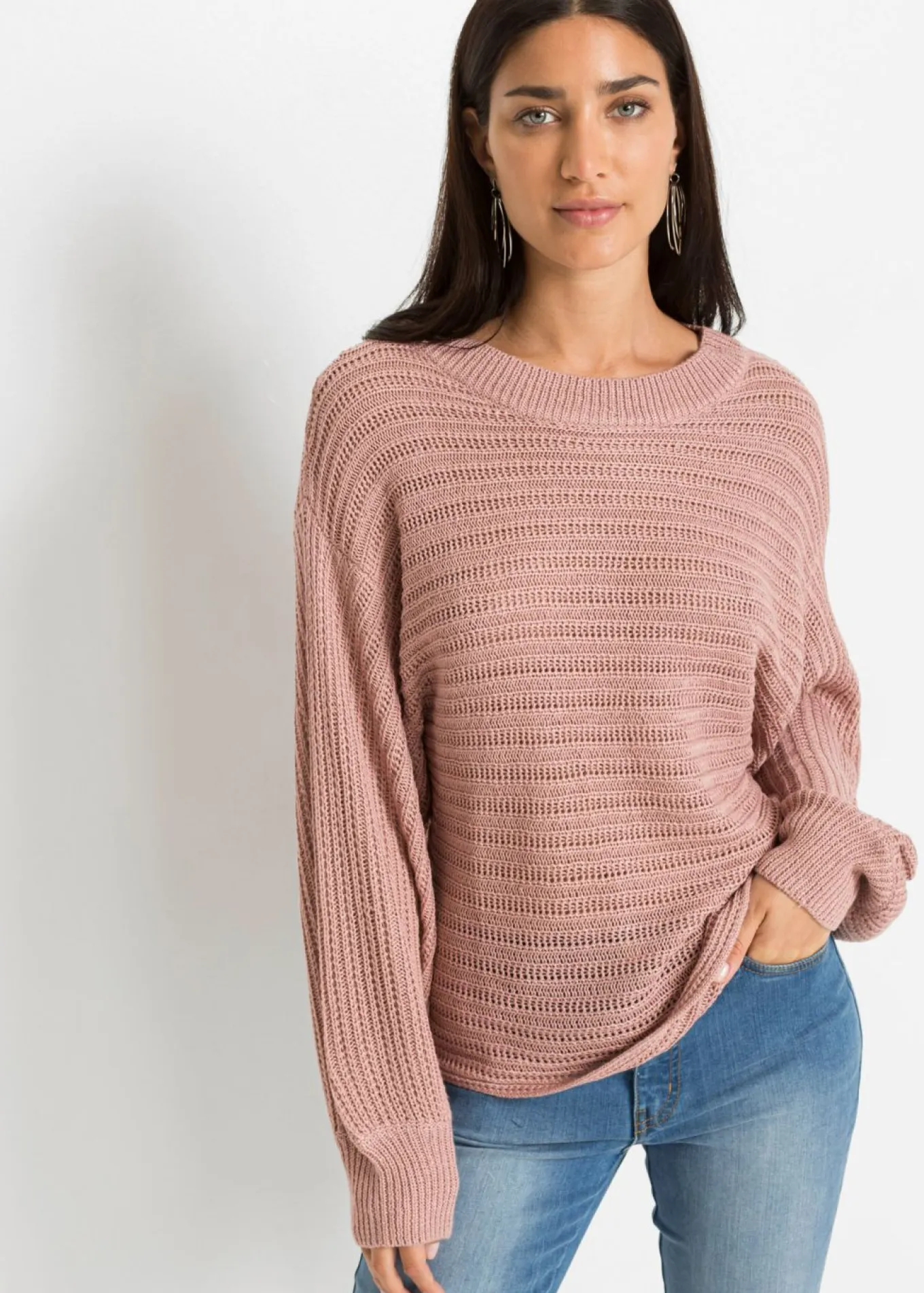 Jersey holgado de punto troquelado