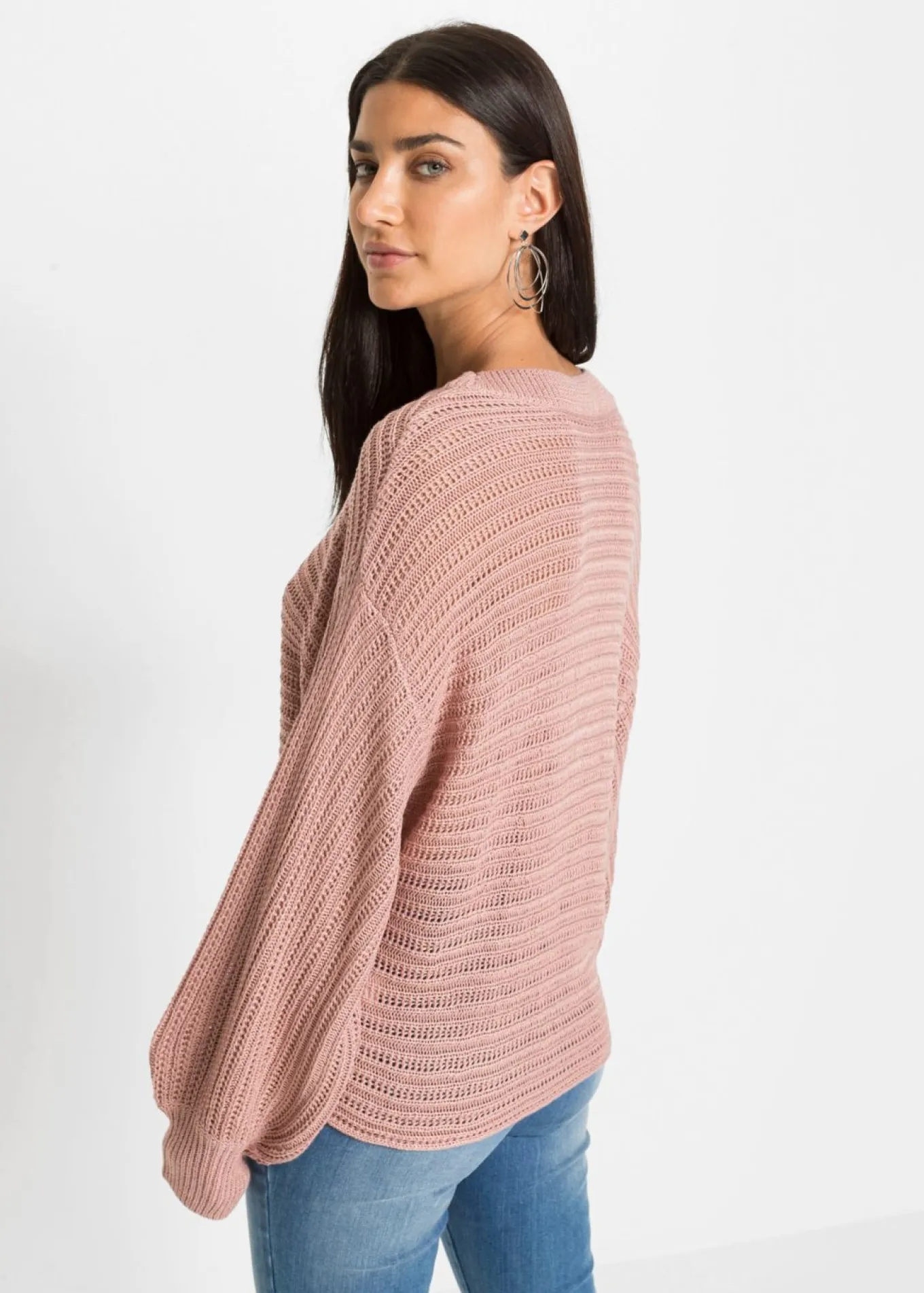 Jersey holgado de punto troquelado