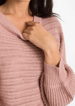 Jersey holgado de punto troquelado