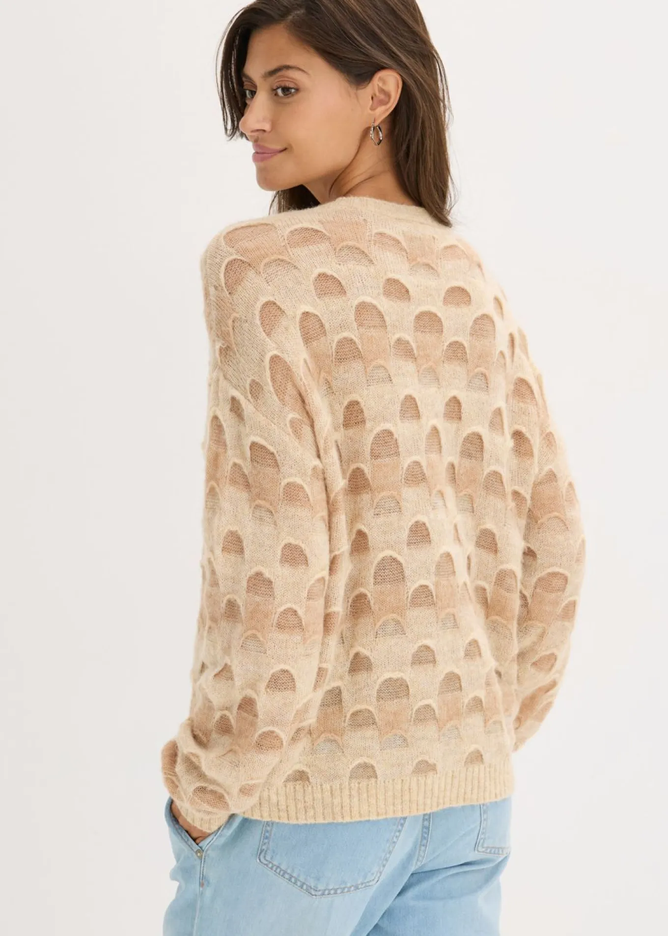 Jersey holgado suave con lana y alpaca