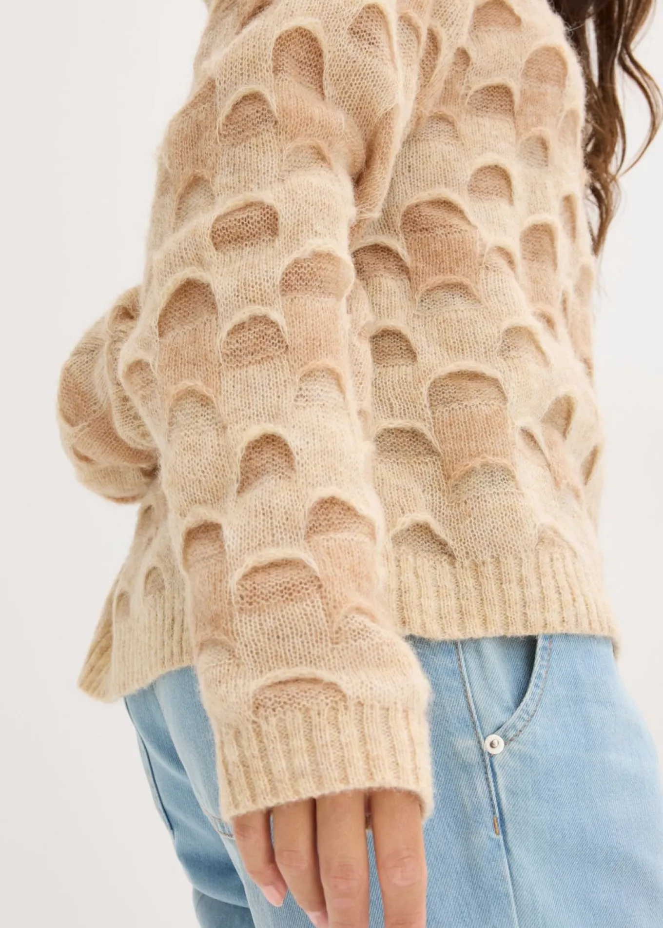 Jersey holgado suave con lana y alpaca