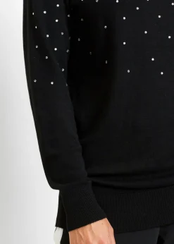 Jersey largo con piedras brillantes