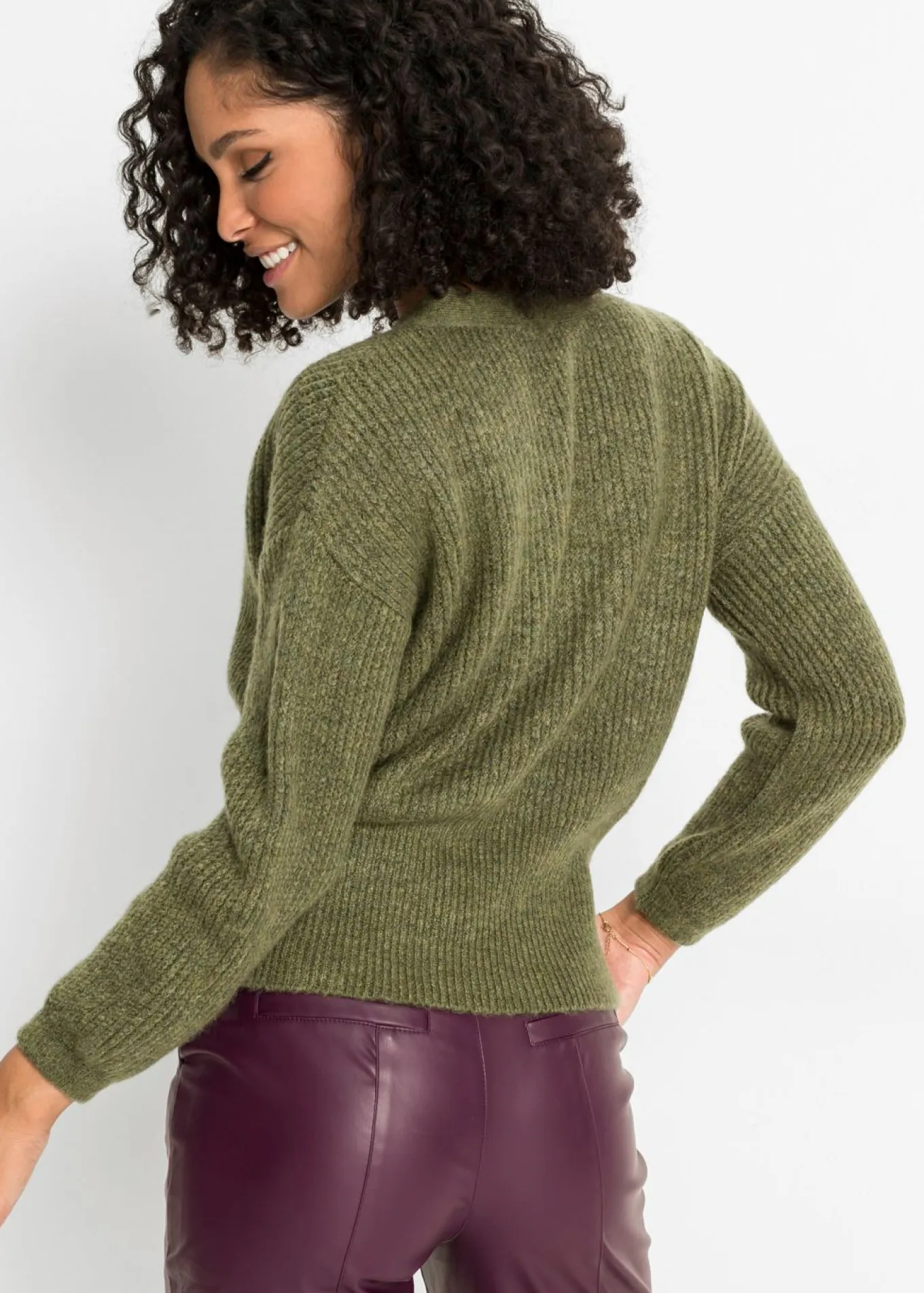 Jersey oversize con aspecto cruzado