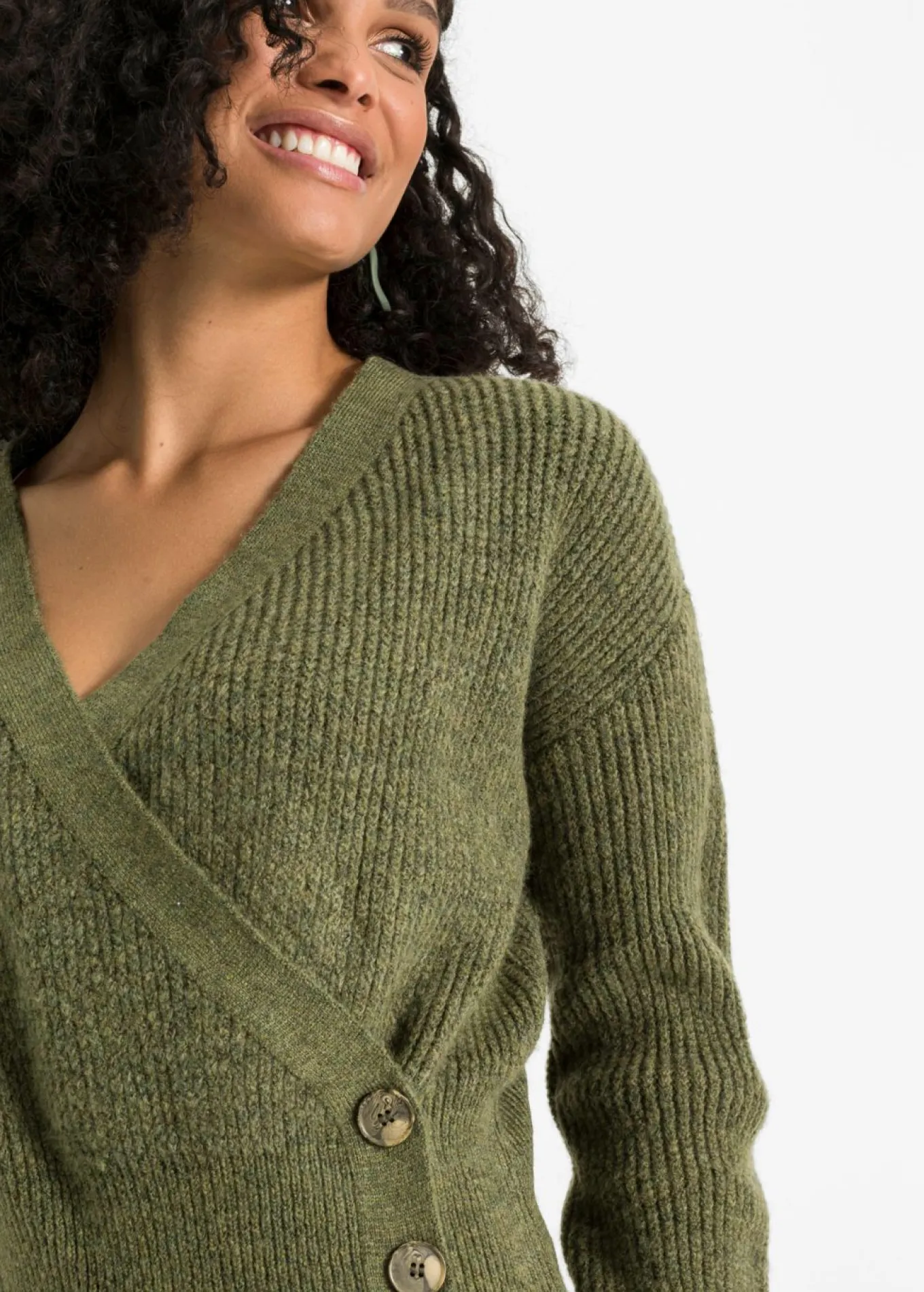 Jersey oversize con aspecto cruzado