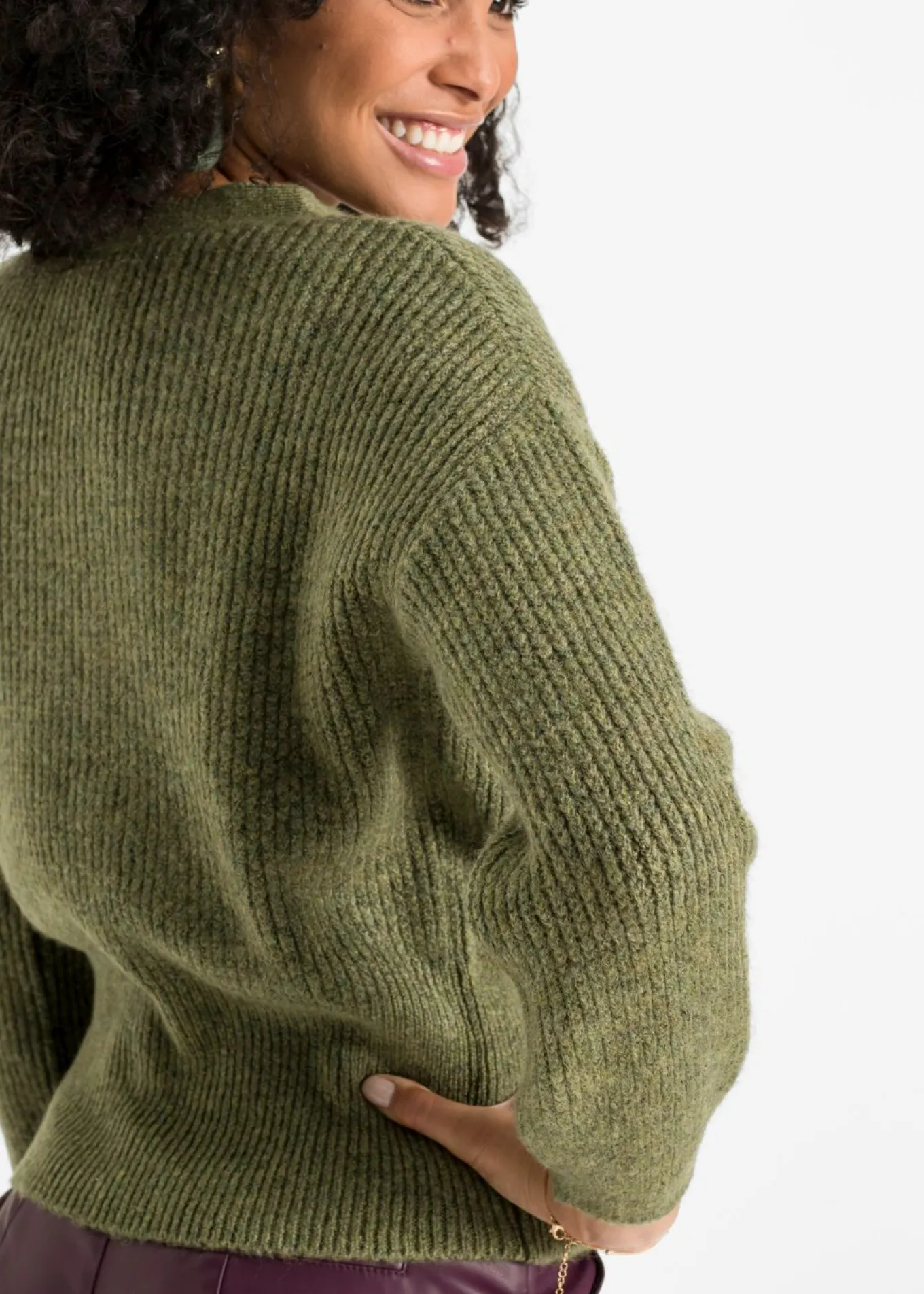 Jersey oversize con aspecto cruzado