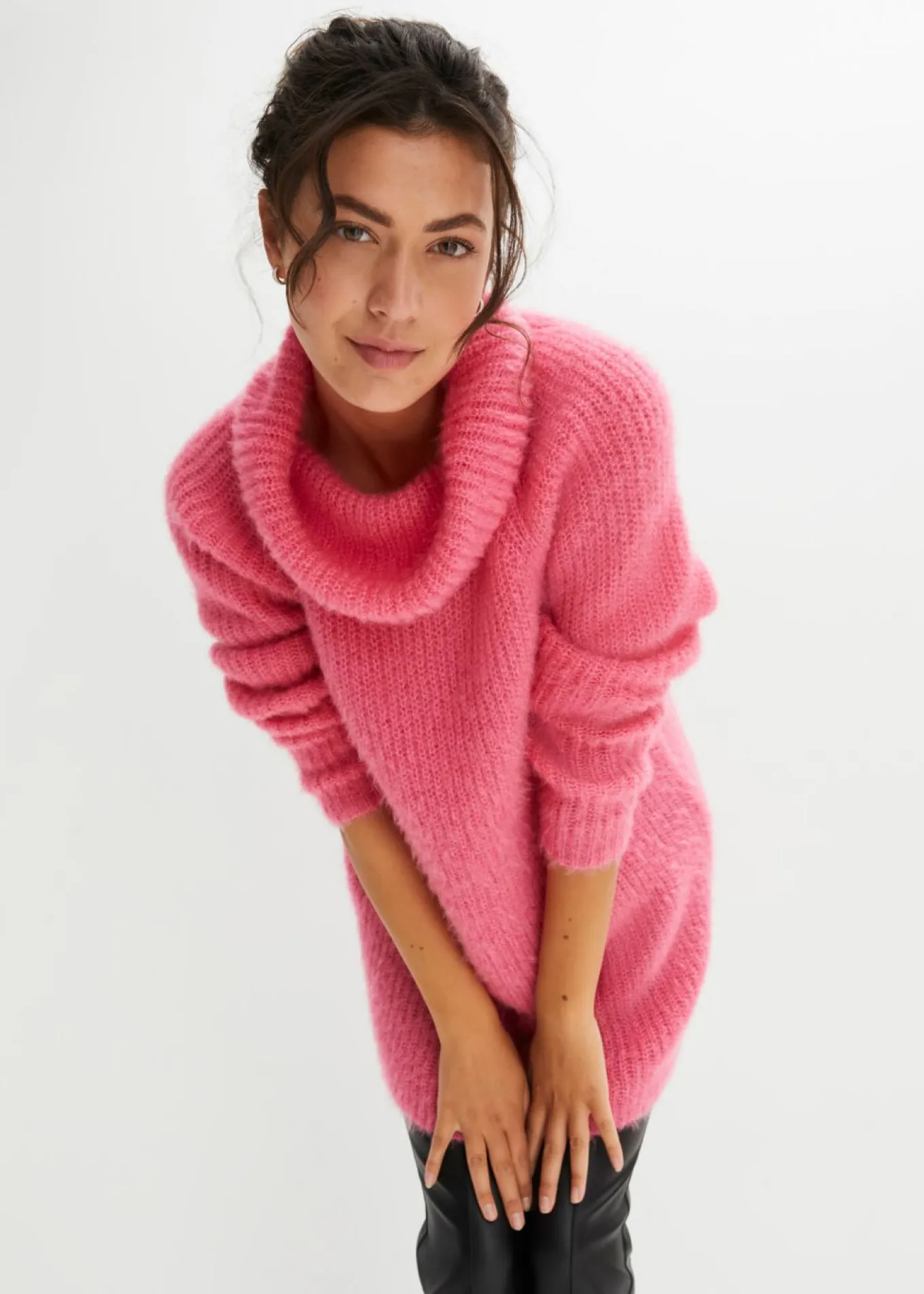 Jersey oversize de cuello vuelto