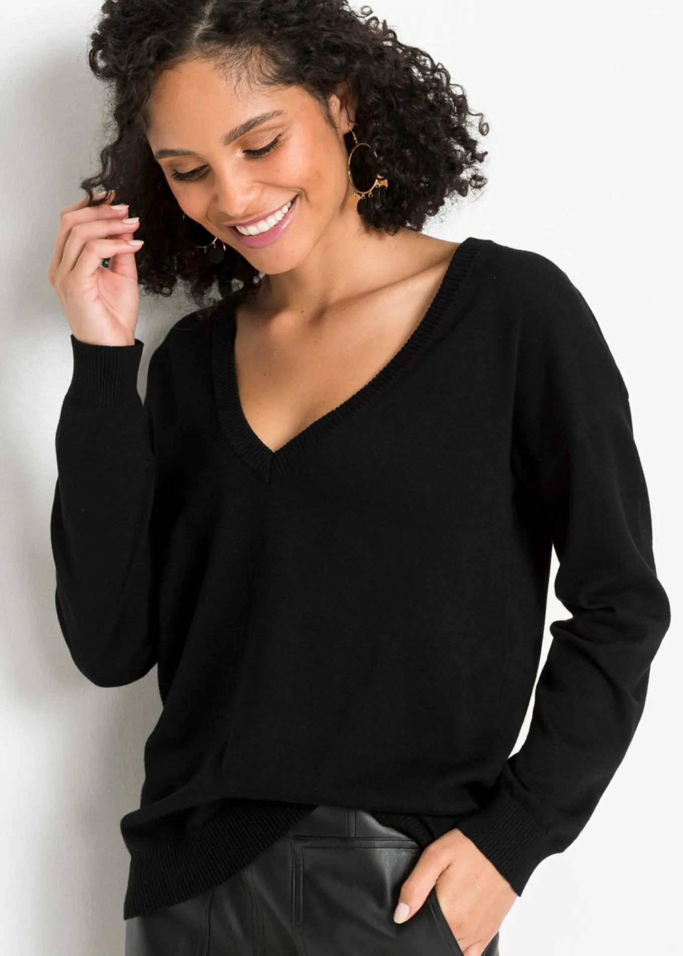 Jersey oversize de mezcla de viscosa