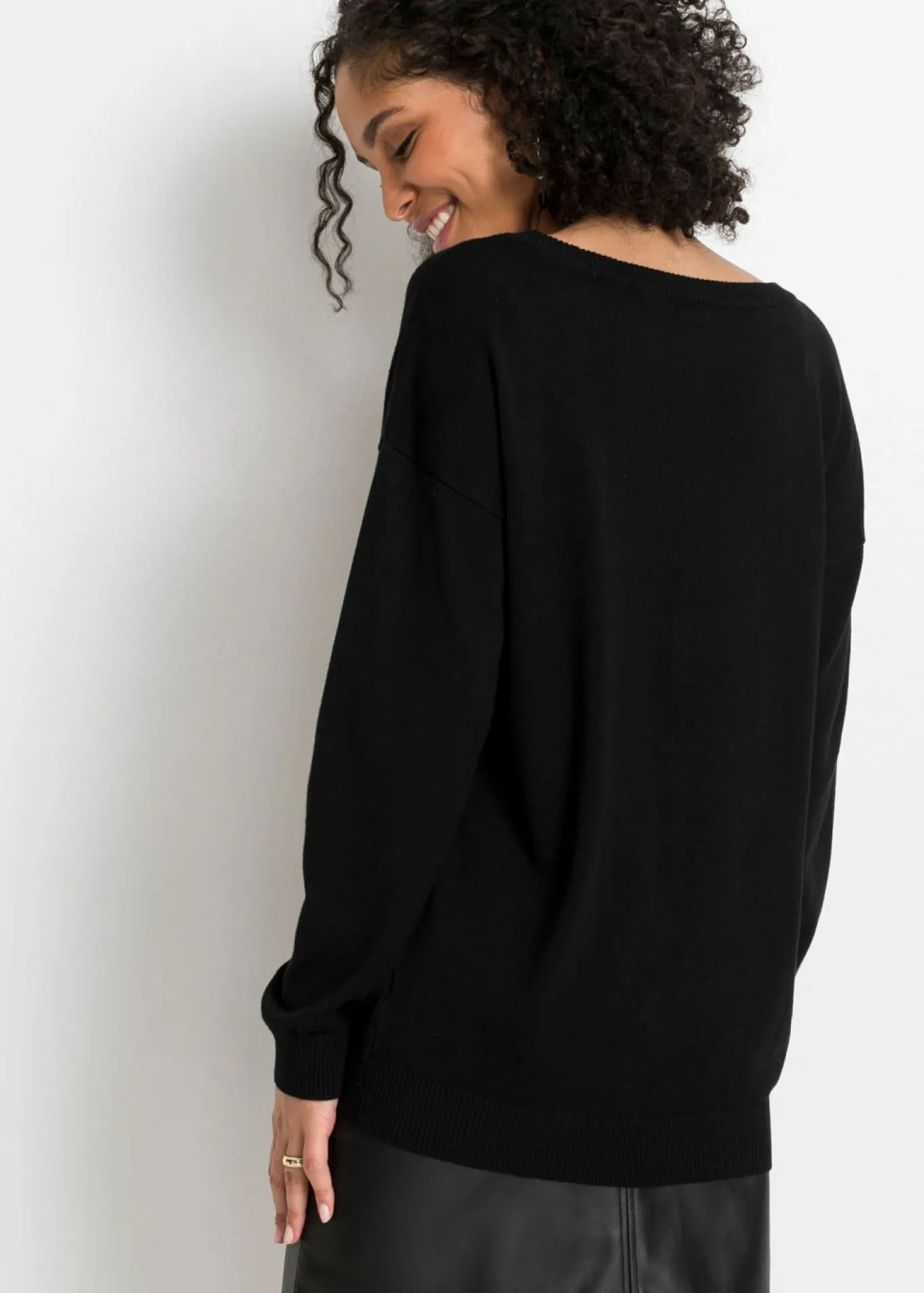 Jersey oversize de mezcla de viscosa